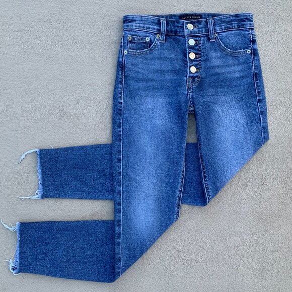 Lucky Brand High Rise Skinny Bridgette Button Fly Jeans Sz 0 - Picture 6 of 15
